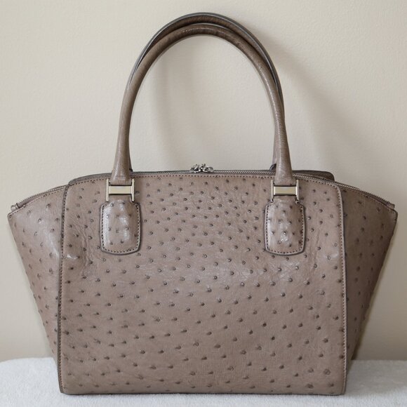 NEAR MINT! Authentic CAPE COBRA Genuine Ostrich tote shoulder bag - Picture 2 of 12